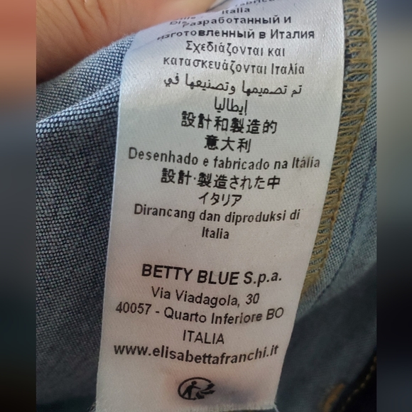 Elisabetta Franchi jeans blue denim size 27 - Picture 10 of 14